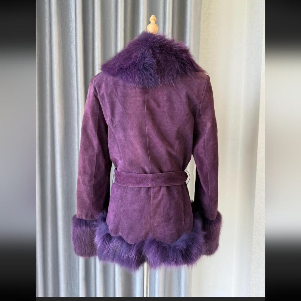 REAL lambskin & Fur Coat ! - Picture 3 of 10